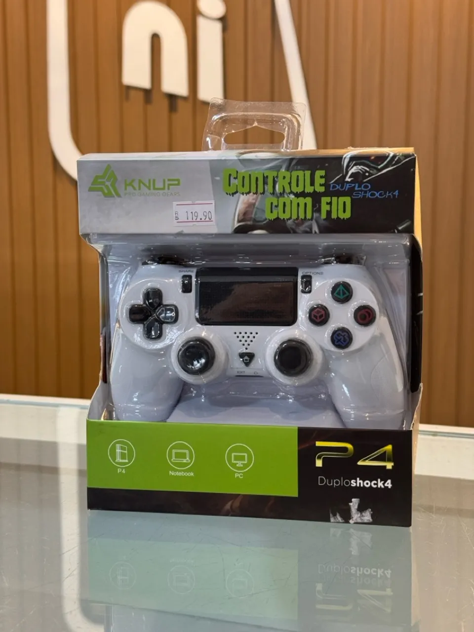 Controle Knup DuploShock4 para PS4 c/ Fio