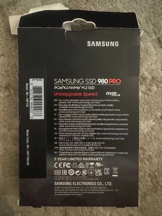 SSD Samsung 980 PRO 1TB PCIe 4.0 NVMe M.2 - Foto 2