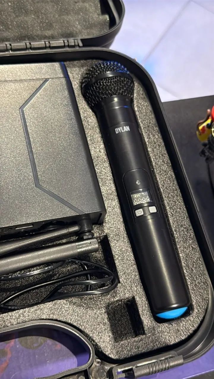 Microfones Dylan Udx-02 Multi Dinâmico Cardioide Sem Fio Preto - Foto 3