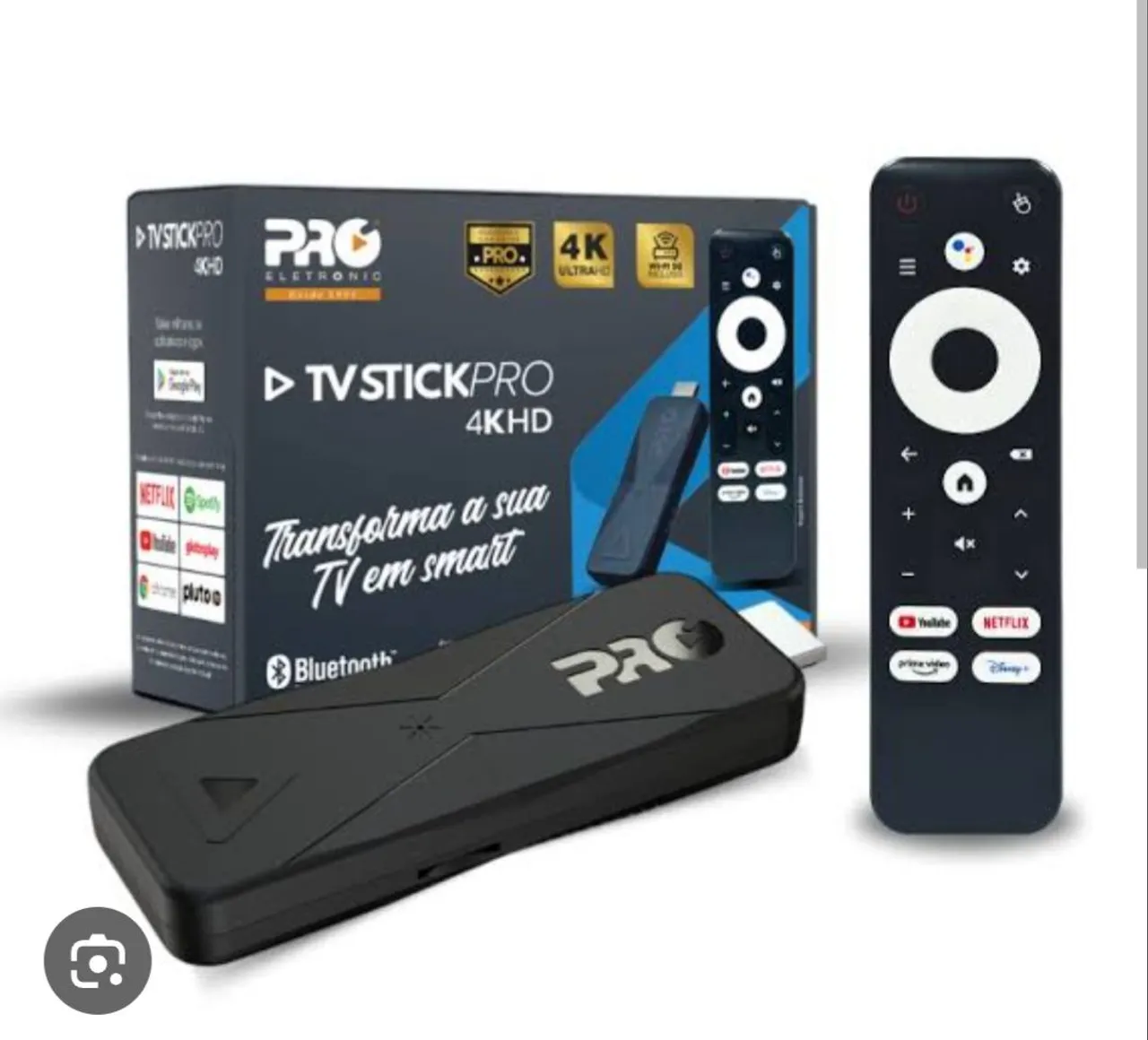Tv Stick Pro 4k Hd Proeletronic Controle Por Voz Android