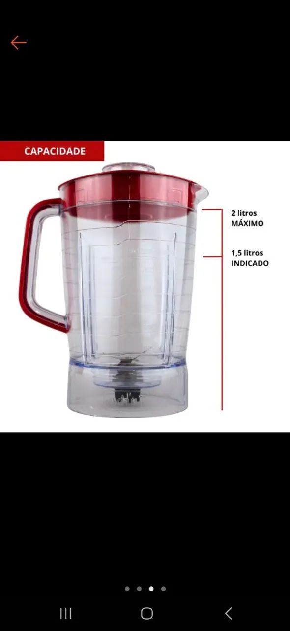 Copo Liquidificador Mondial Turbo Power Sangel L 99 Vermelho - Foto 3