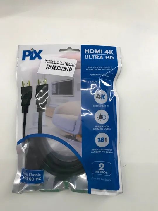 Cabo HDMI 4K 2 metros 