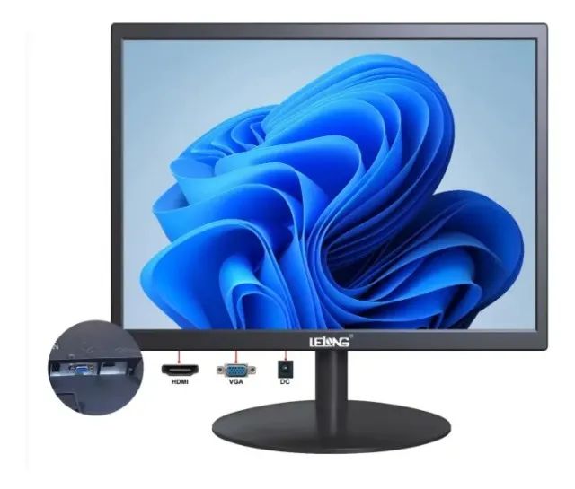 Monitor Lelong 17 Polegadas Hd Ajustável Hdmi Vga