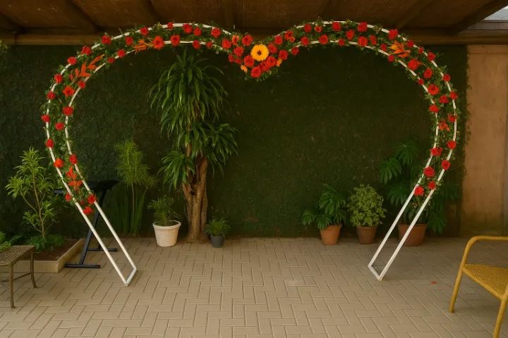 Arco Em Formato De Coração Decoração Para Casamento (Usado)