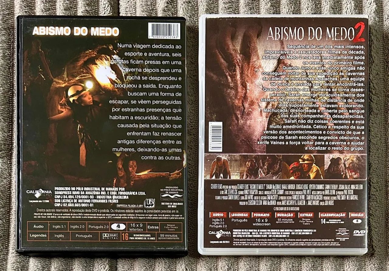 Abismo do Medo 1 e 2 Lote DVDS - Foto 2