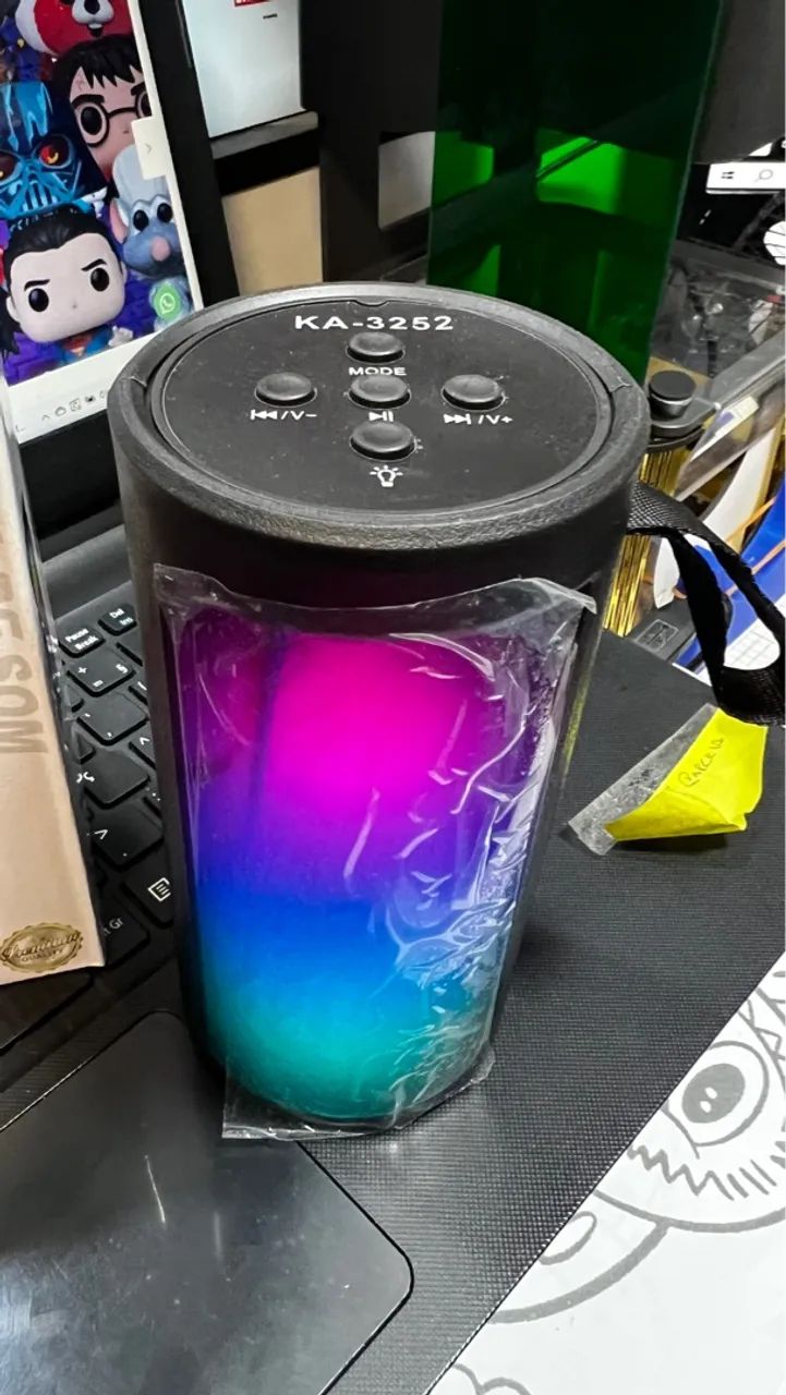Caixa de Som Bluetooth com Luzes LED Coloridas 10W! - Foto 4