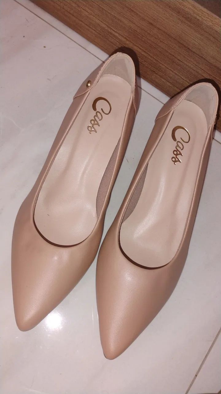 Sapato Social Feminino Salto Baixo Fino Scarpin Elegante