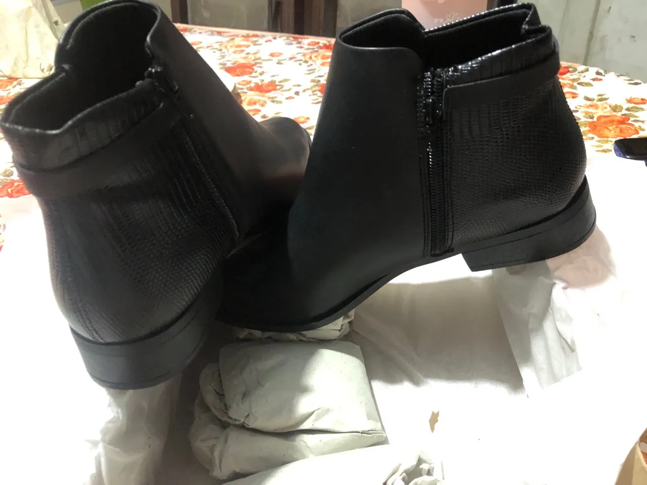 Botas de couro pretas