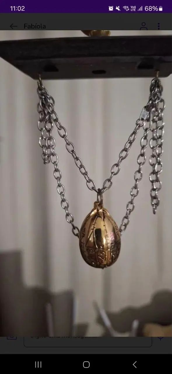 Colar ovo de ouro - Harry Potter Noble Collection - Foto 3