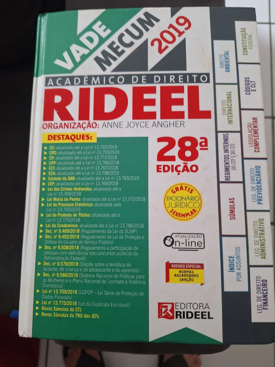 Vade Mecum Rideel 2019 - 28ª Edição - Direito