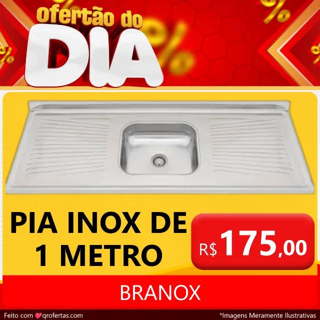 BRANOX - PIA INOX DE 1 METRO - INOX - Cubas e Pias - Pituba, Salvador ...