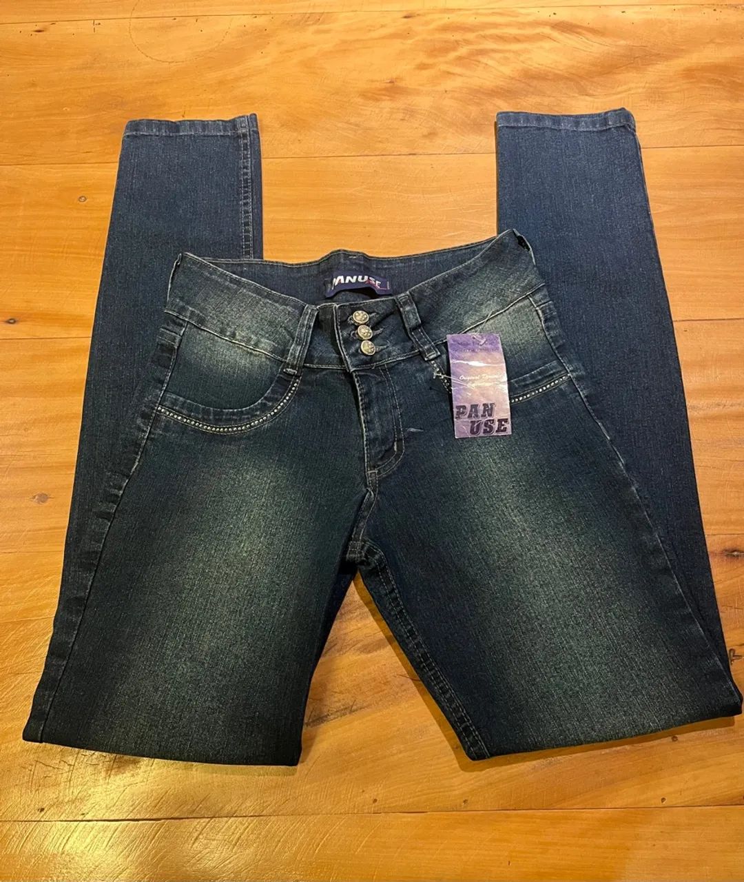 calça jeans skinny panuse y2k vintage  - Foto 2