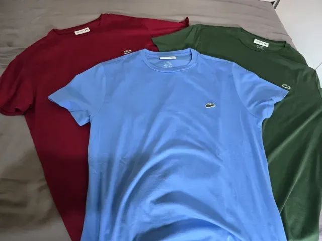 3 Camisetas Regular Fit 100% Algodão Pima Peruano M Pouco usadas, praticamente novas