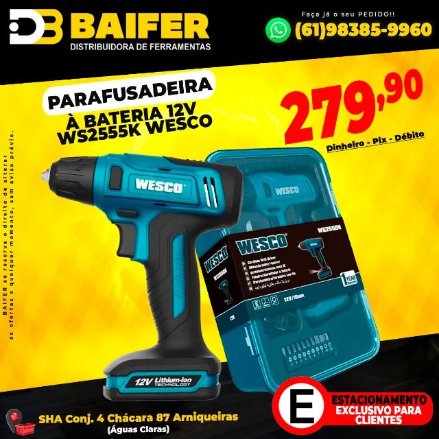 Parafusadeira à Bateria 12v Ws2555k Wesco