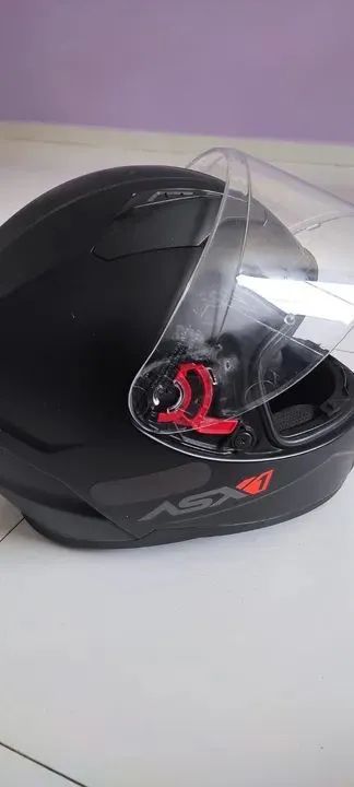 Capacete ASX City Solid Fosco Preto/Grafite - Novo - Foto 2