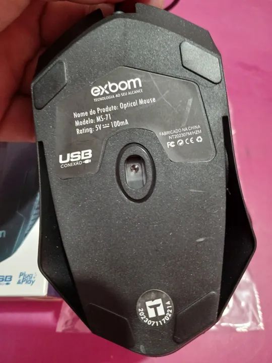 Mouse Óptico com Fio Usb Black 03950 - MS-71 - Foto 3