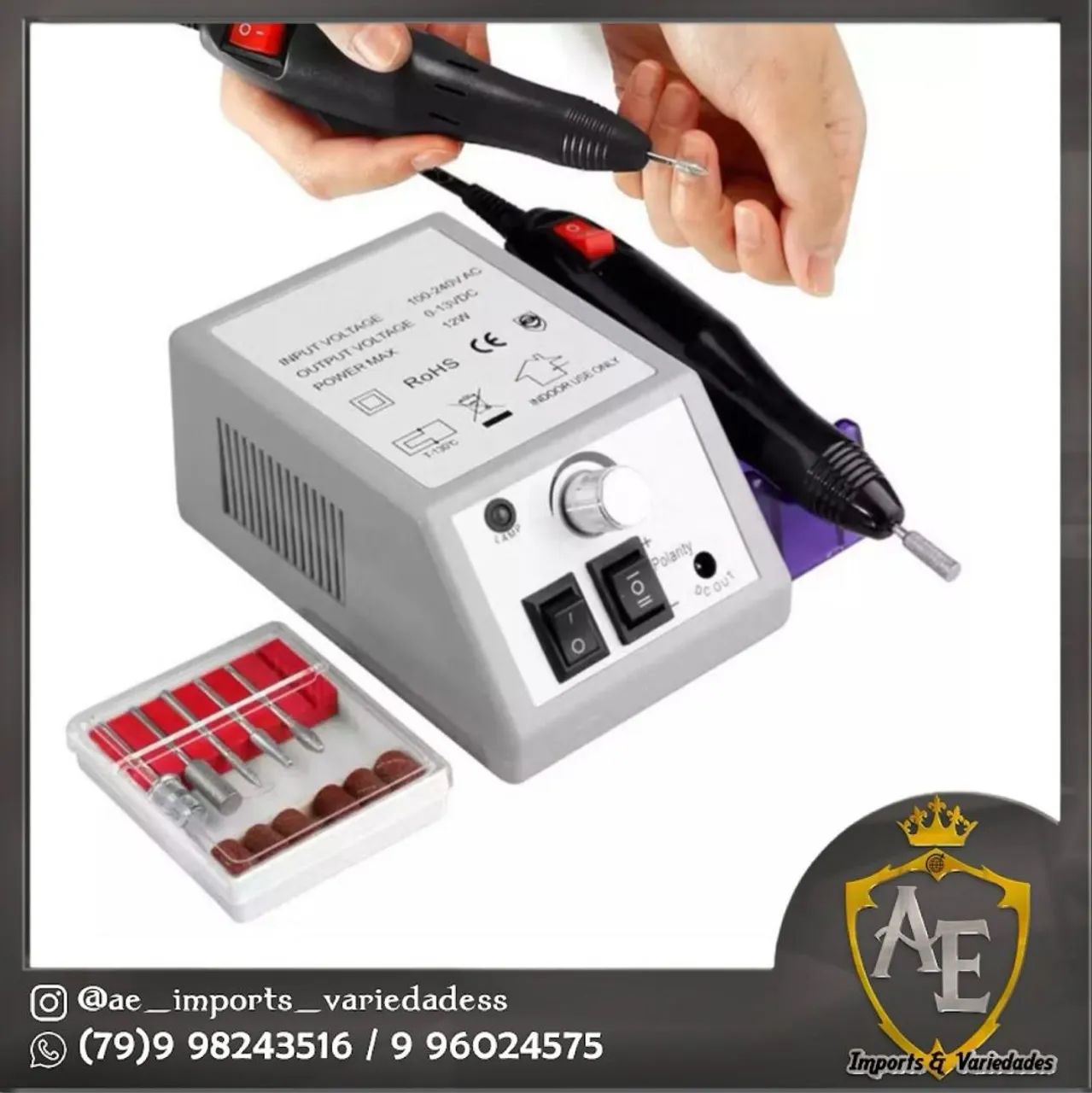 Motor para lixa de unha profissional