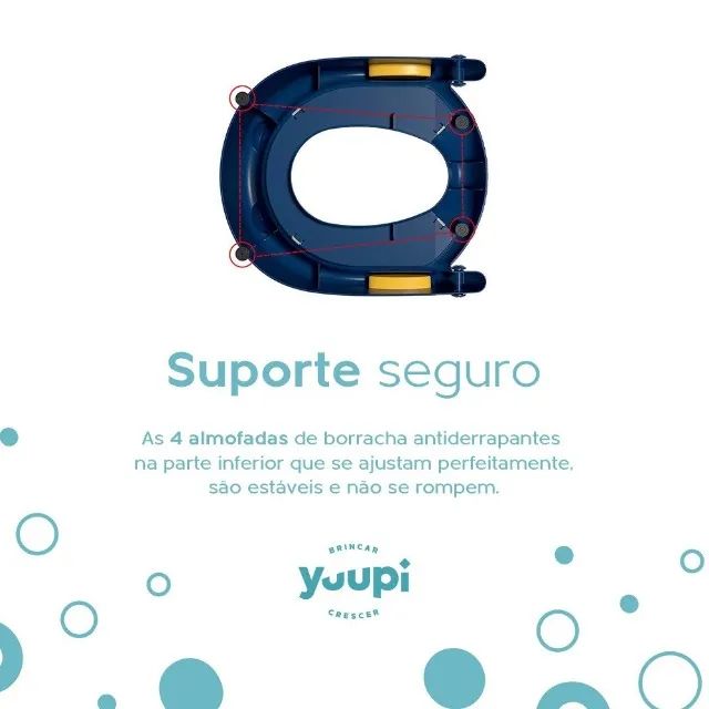Assento Redutor Dobrável Infantil Com Escada Rosa e azul  Yuupi - Foto 2