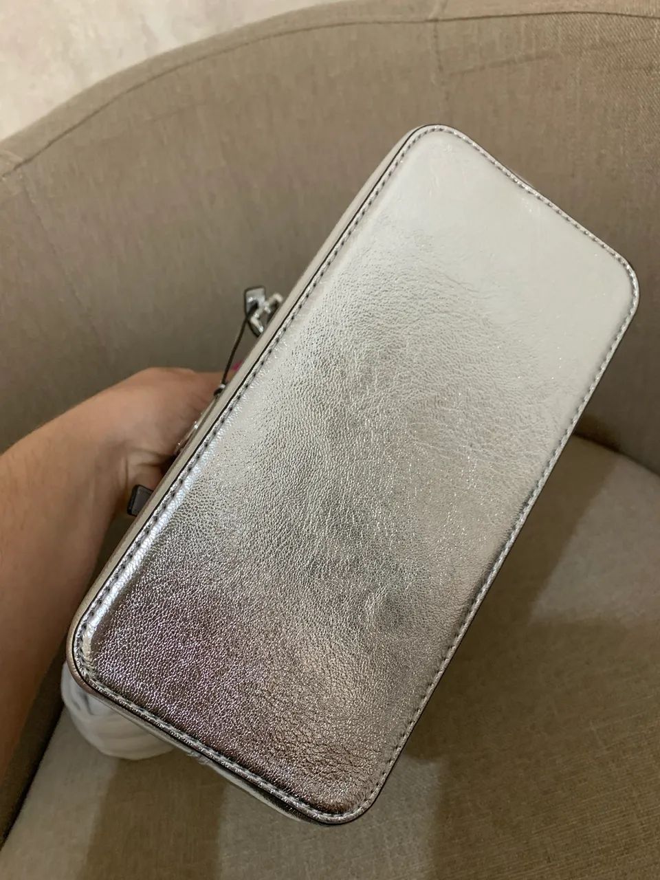 (NOVA!) BOLSA MICHAEL KORS CROSSBODY JET SET PRATA  - Foto 5
