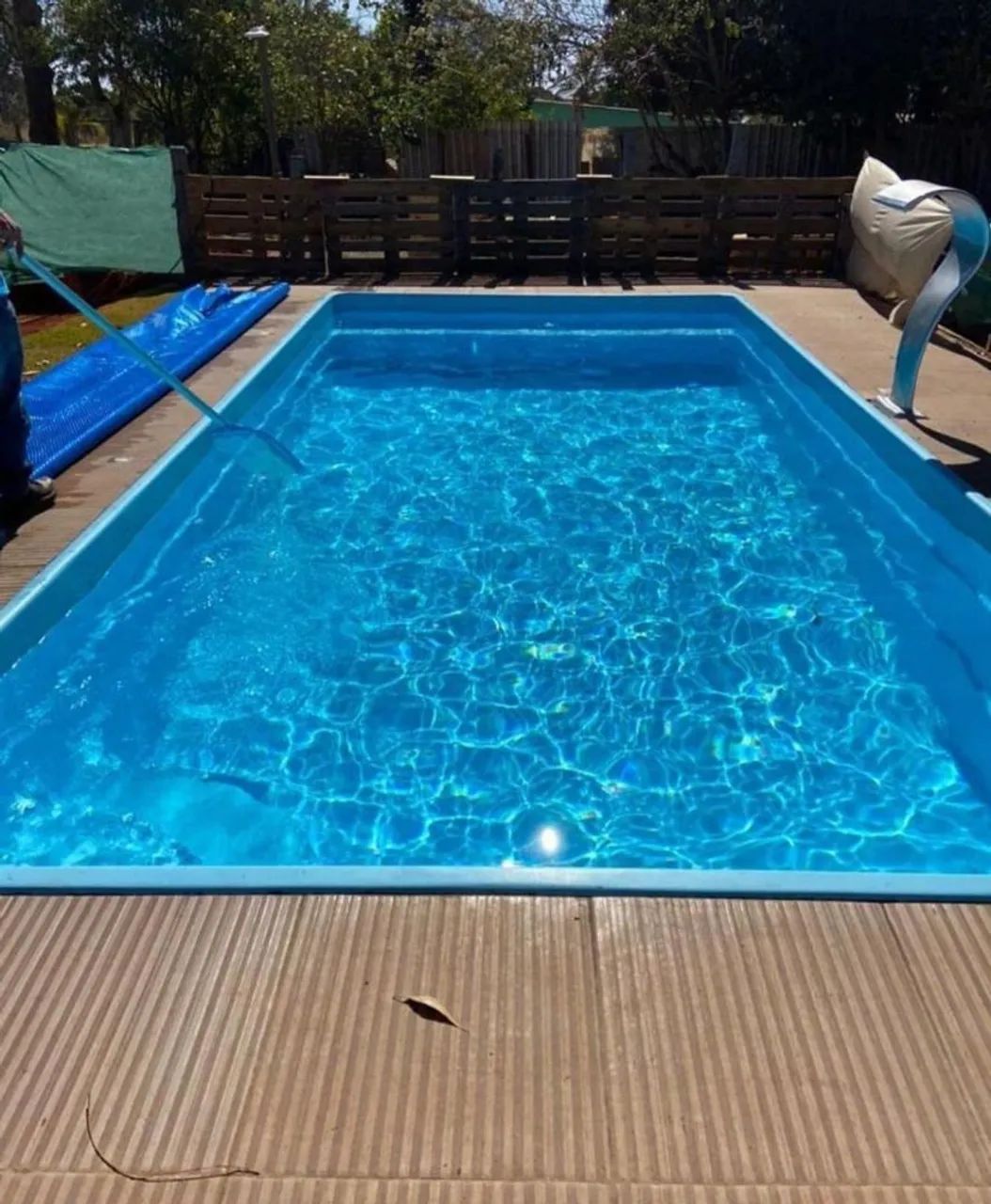 Piscina de fibra Rubi Completa para Lazer e Diversão 