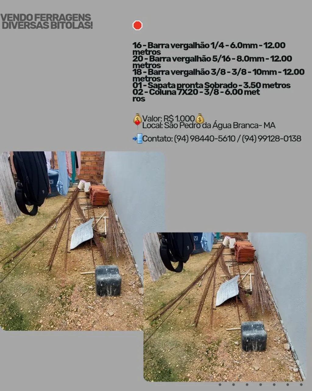 Ferragens para Construção - Diversas Bitolas
