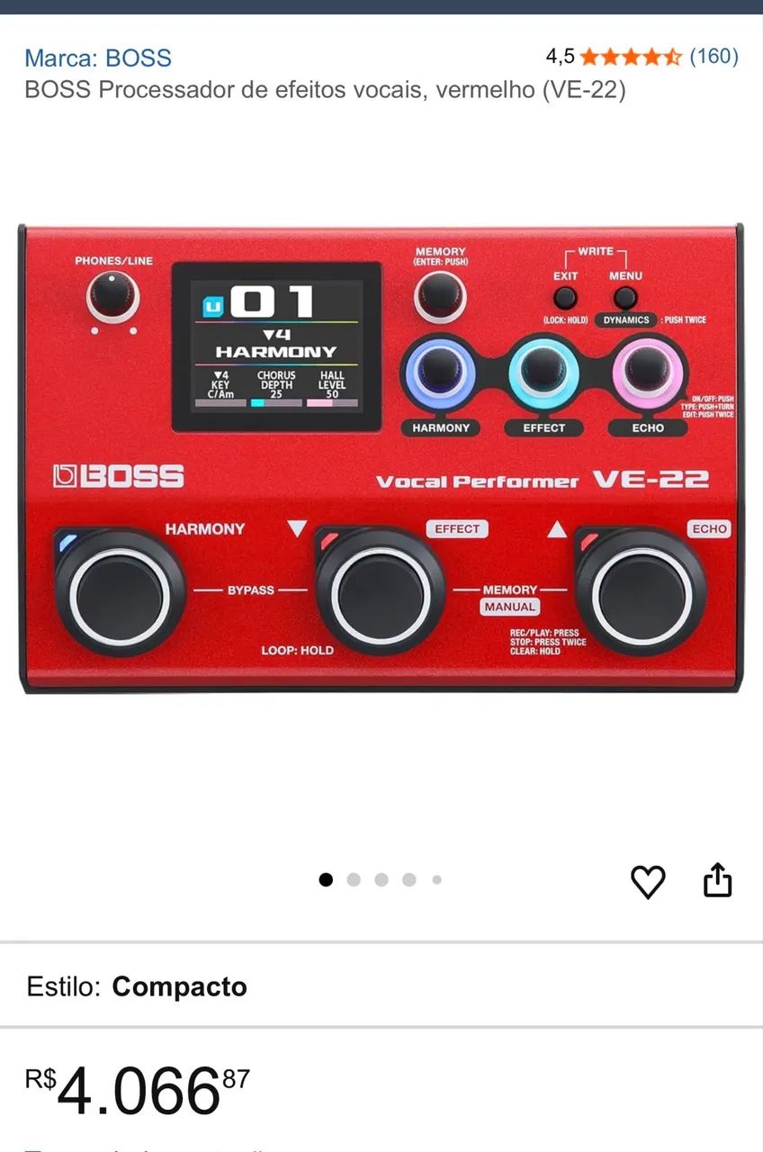 Processador efeitos vocais - Foto 3