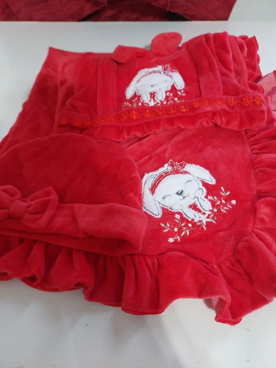 Saída de maternidade vermelho  - Foto 4