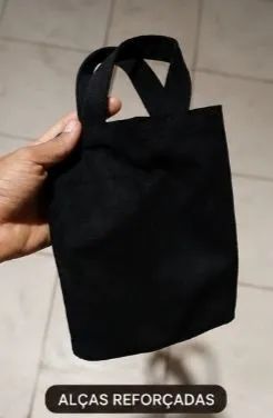Bolsa de Suede Preta - Elegante e Artesanal - Foto 3