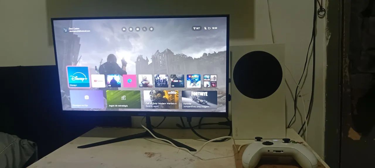 Xbox series s + monitor gamer manter 21.5 polegadas 