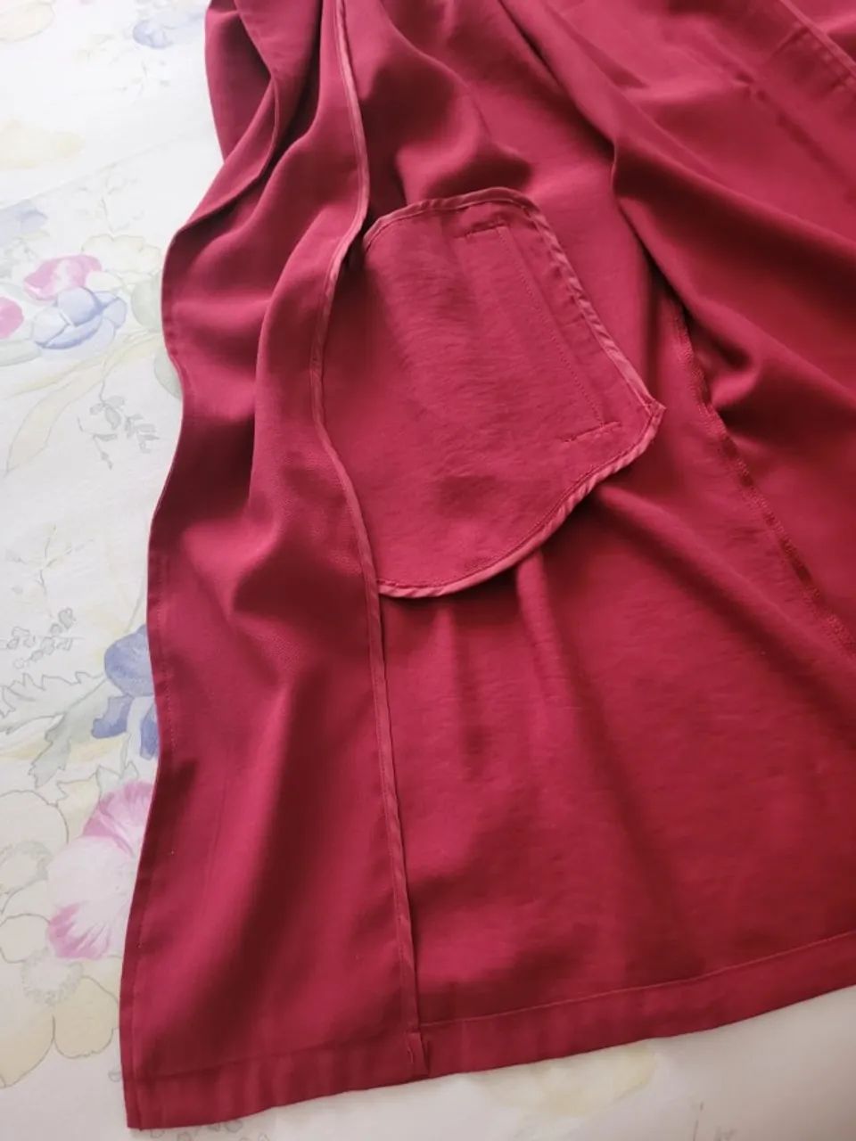 Casaco trench alongado - cor vinho/bordo - Foto 2