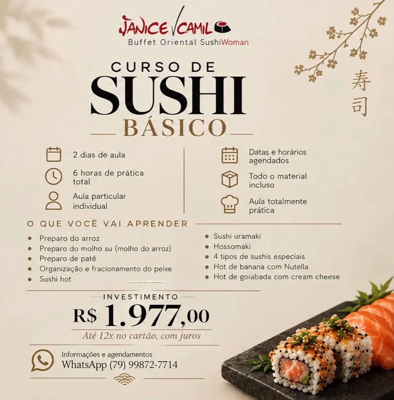 CURSO BÁSICO DE SUSHI - Foto 2
