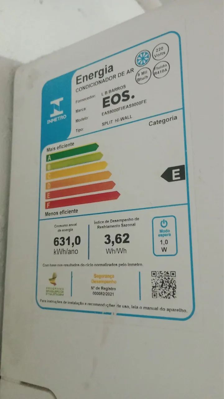 Ar-Condicionado EOS Split Hi-Wall 9.000 BTUs - Foto 3