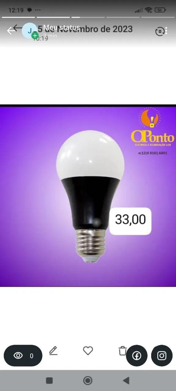 Lampada negra LED