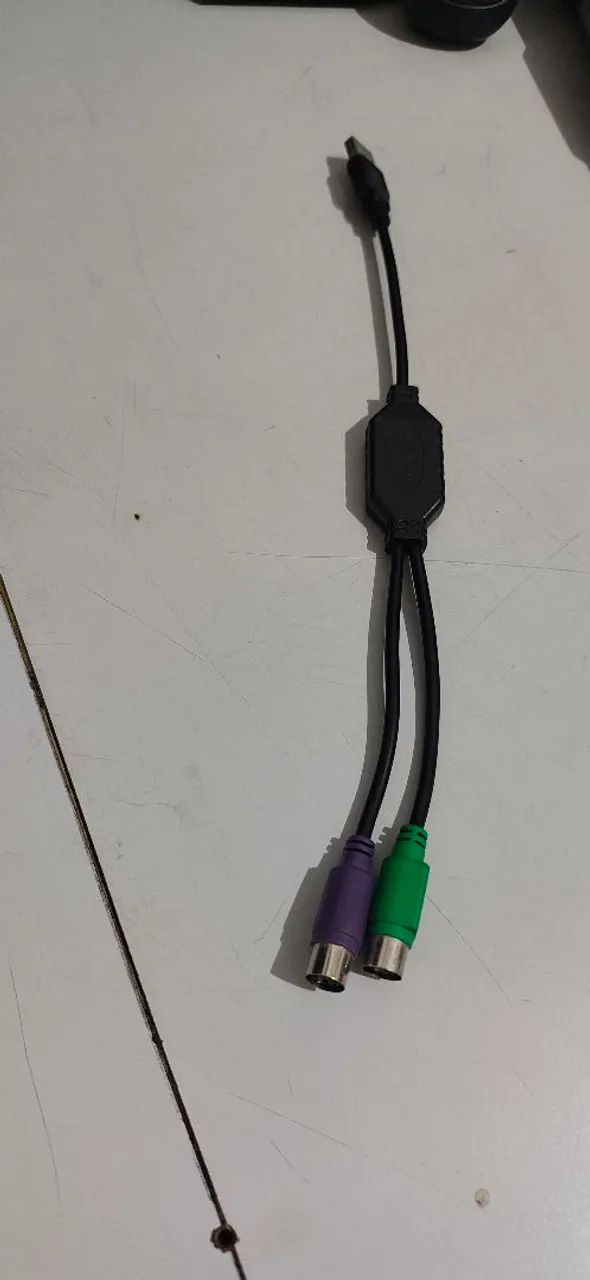 Cabo Adaptador USB para PS 2 Teclado e mouse