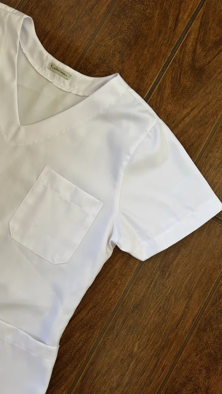 Conjunto Pijama Hospitalar Branco  - Foto 5