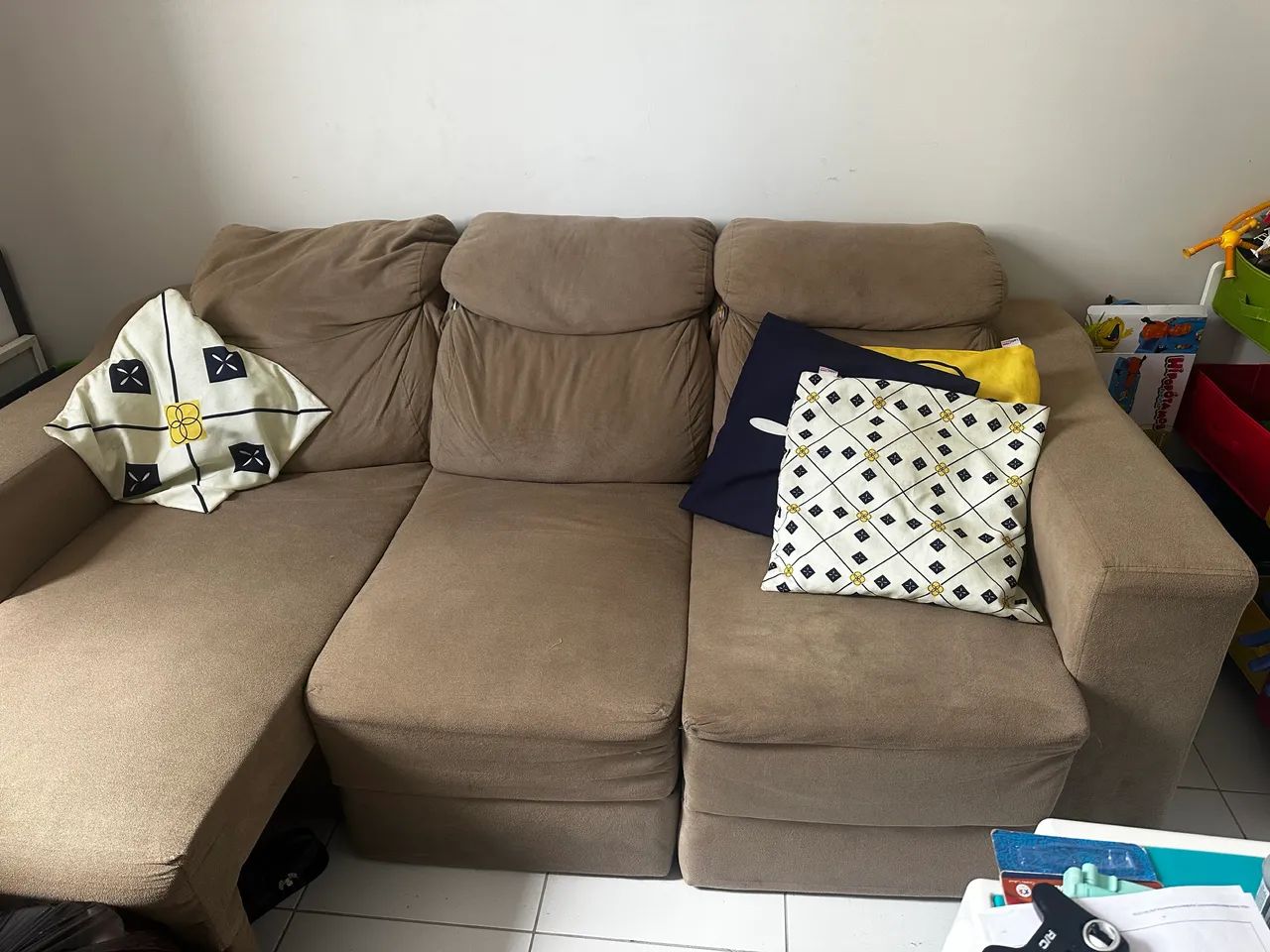 Sofá de 3 lugares reclinável e retrátil  - Foto 3