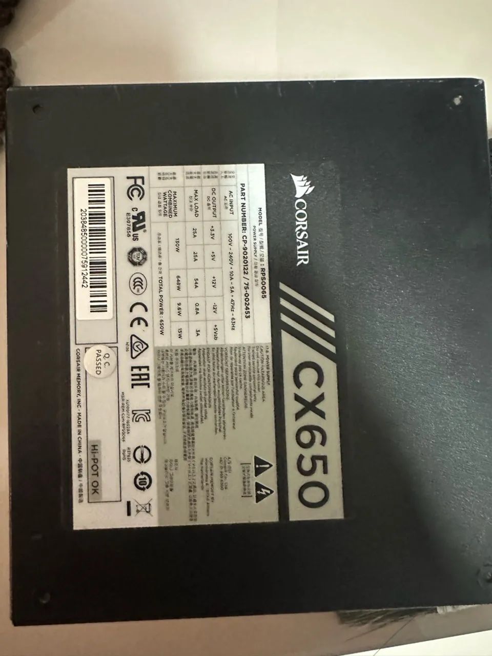 Fonte Corsair CX650