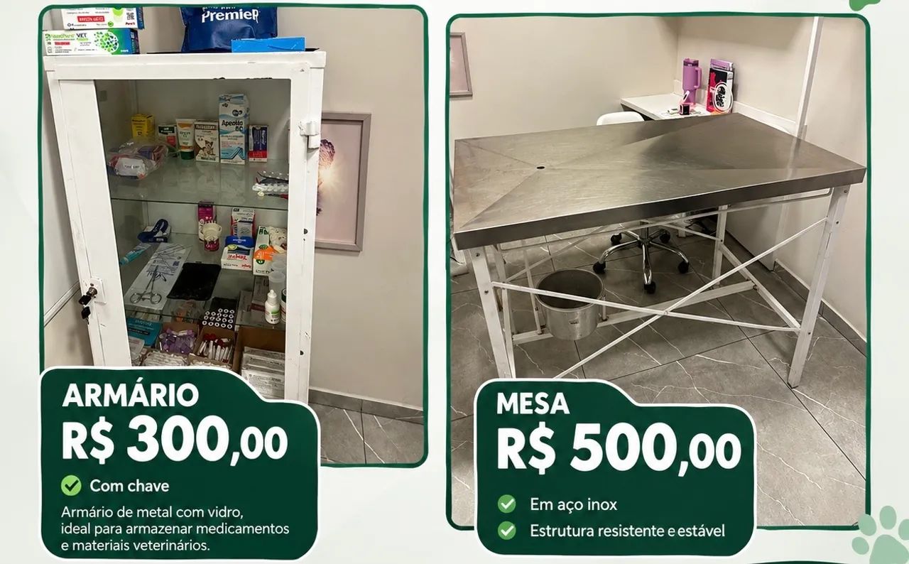 Mesa e armário 