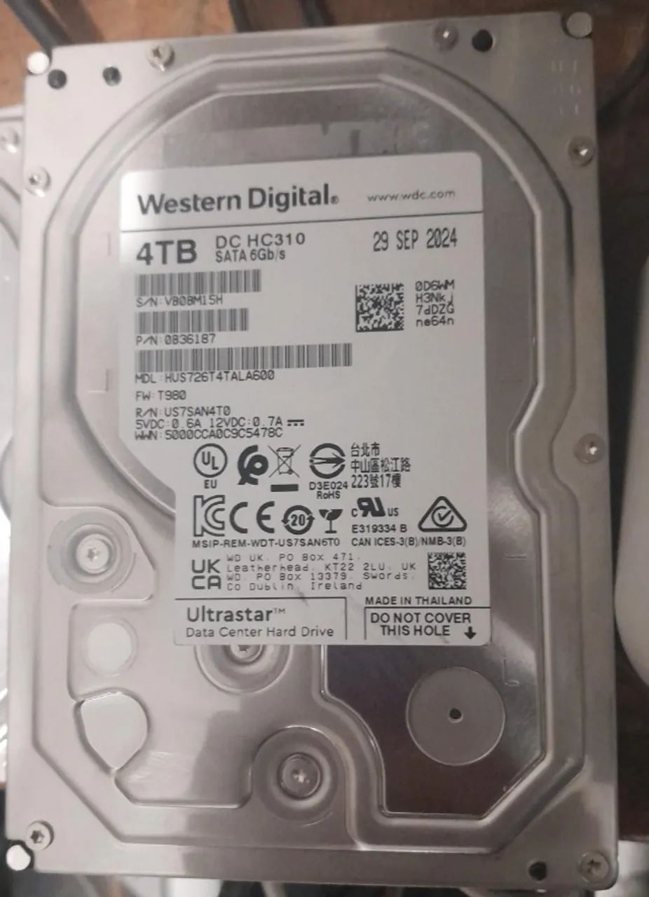 western digital 04TB pn: 0b36187