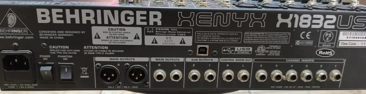 Mesa Behringer Xenyx 1832 USB - U - Foto 4