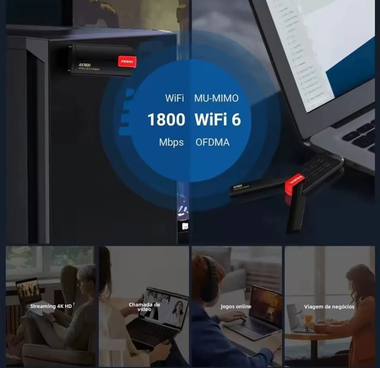 Adaptador Wi-Fi USB AX1800 - Foto 4
