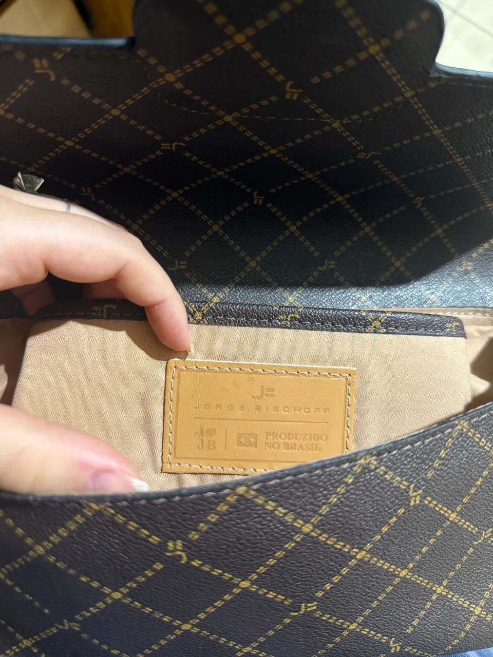 bolsa jorge bichoff couro marrom