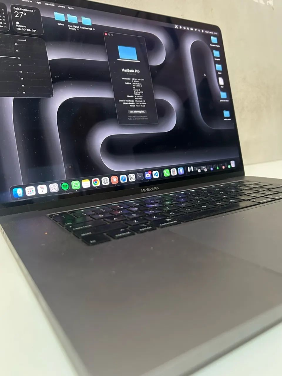 Macbook Pro 16 2019 I7 16gb 512gb - Notebooks - Manacás, Belo