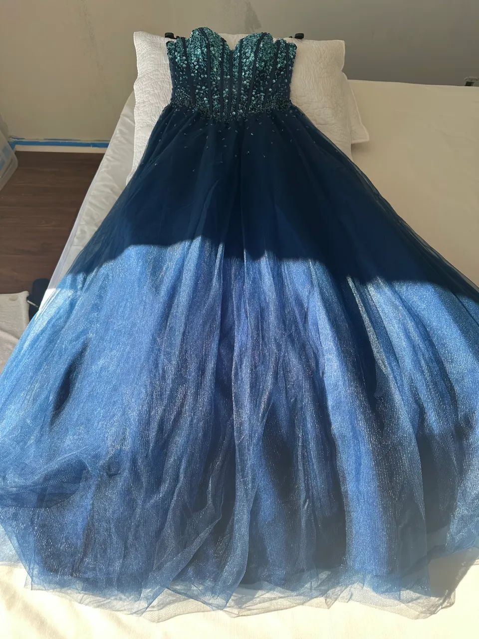 Vestido azul debutante - 15 anos  - Foto 3