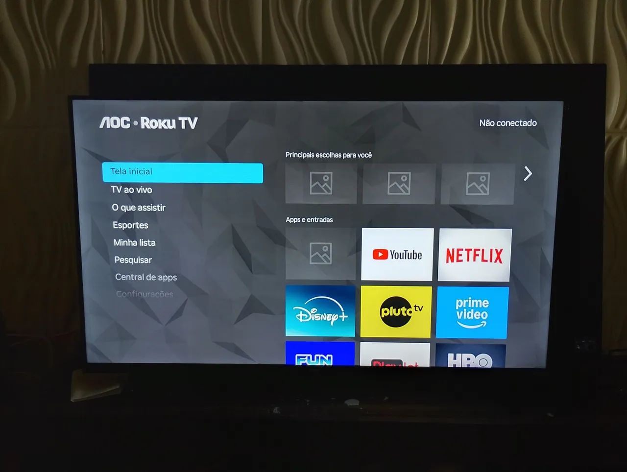 Tv AOC 43 polegadas smart sistema roku - Foto 4
