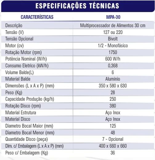 Processador De Alimentos 7 Discos - 220V  - Foto 4