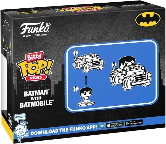 Funko Pop! Bitty Ride: DC - Batman with Bat Mobile - Foto 3