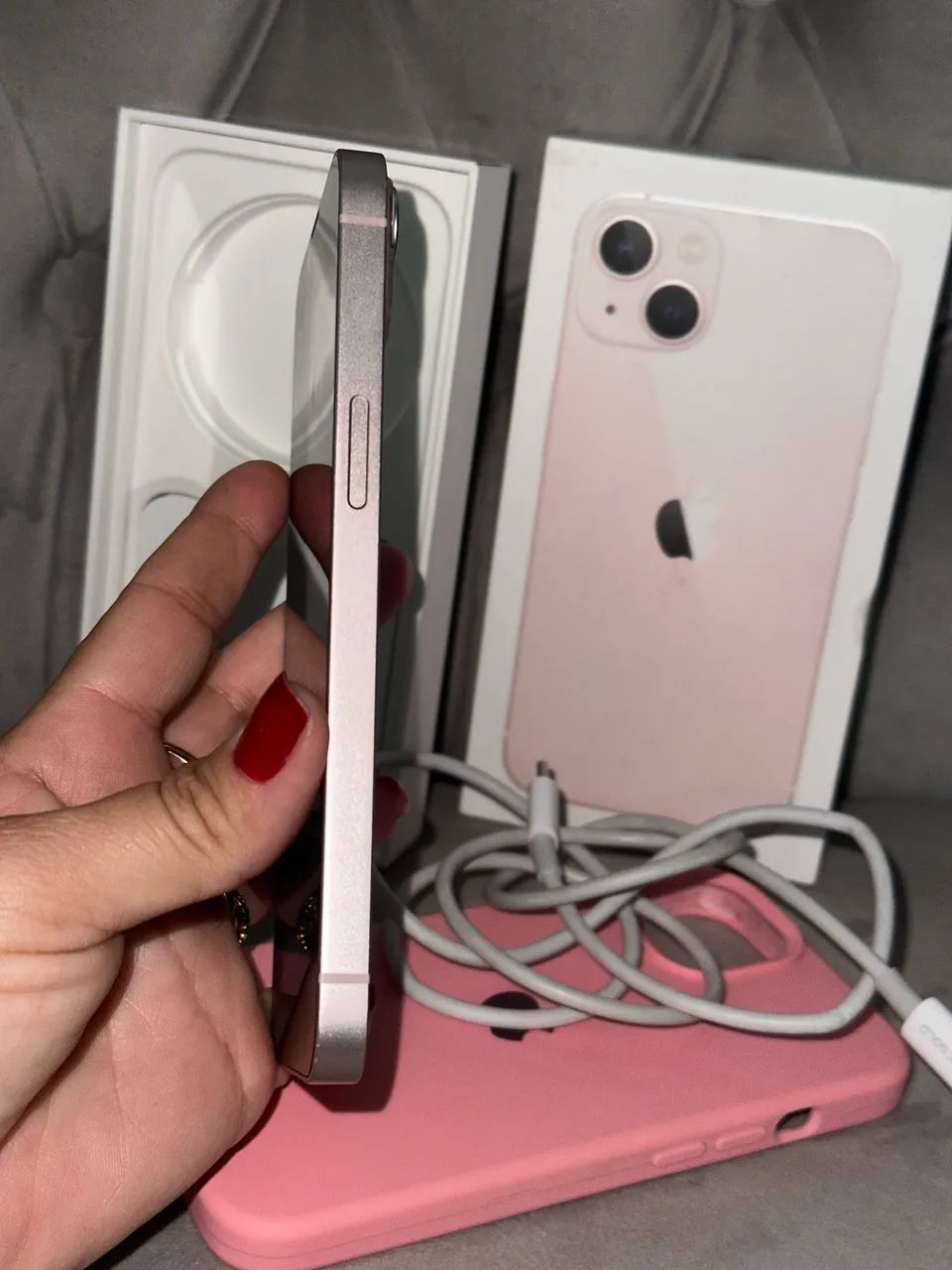 IPhone 13 128gb Rosê Todo original - Foto 4