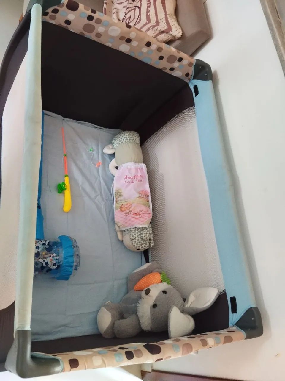 Berço Cosco super conservado azul - Foto 2