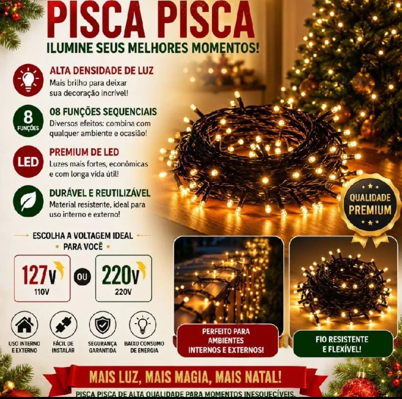 Árvore de natal decorada 1,20 m - Foto 5